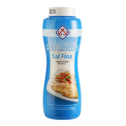 Sal Fina Sin TACC Dos Anclas, 500 g / 17,63 oz (Salero)