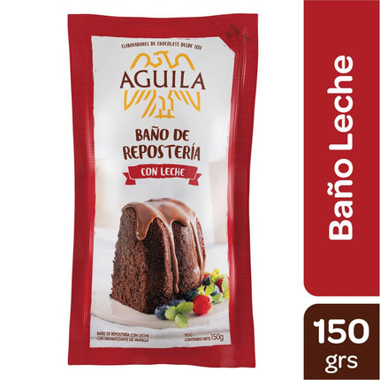 Baño de Repostería sabor Chocolate con Leche Aguila, 150 g / 5,29 oz (Pouch)