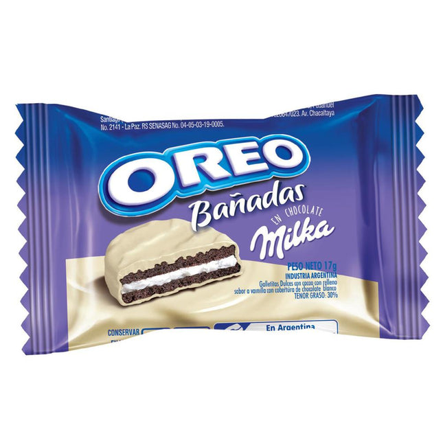 Galletitas Oreo bañadas en chocolate Blanco Milka, 119 g / 4,19 oz