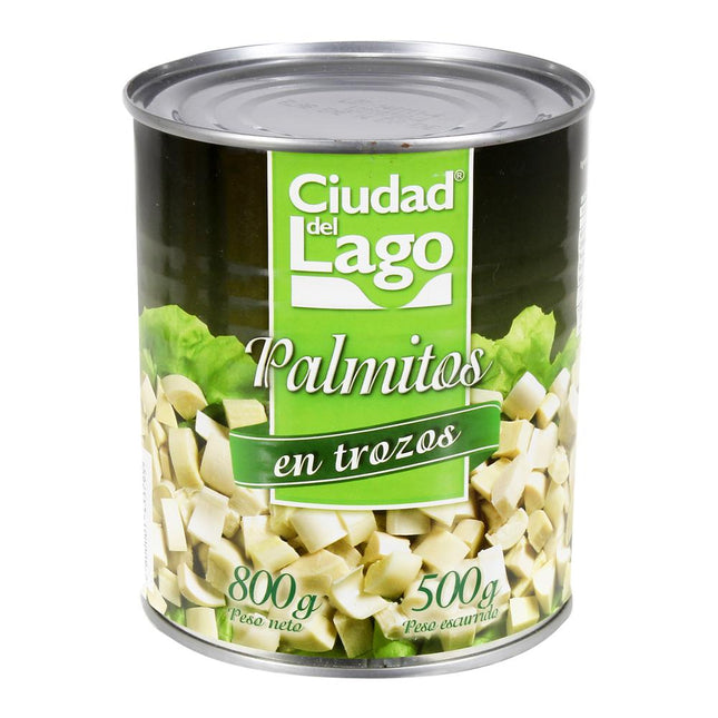 Palm Hearts in Pieces Cuidad del Lago, 800 g / 28.21 oz (Net Weight)