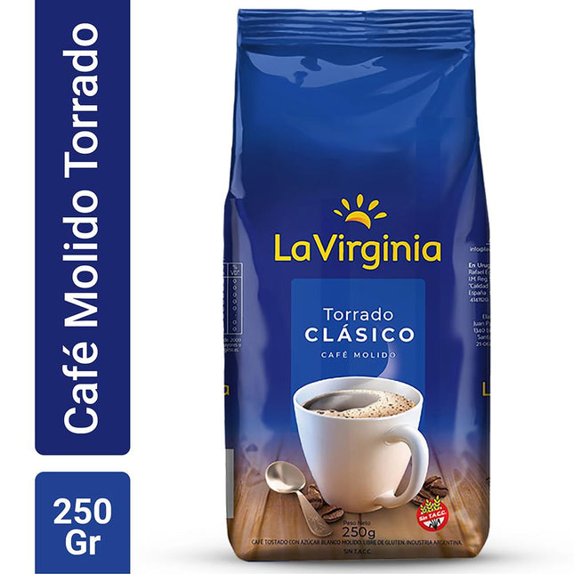 Café molido Torrado Clásico Sin TACC La Virginia, 250 g / 8,81 oz