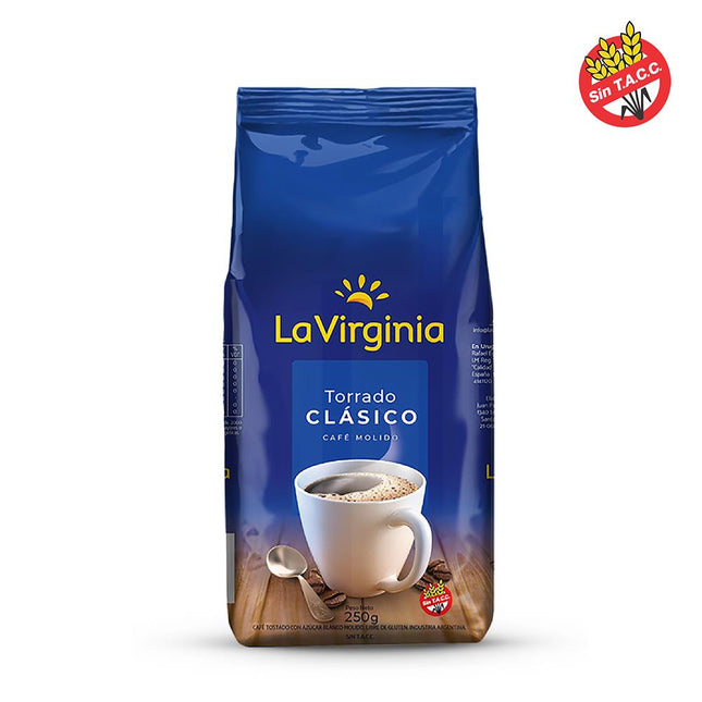Café molido Torrado Clásico Sin TACC La Virginia, 250 g / 8,81 oz