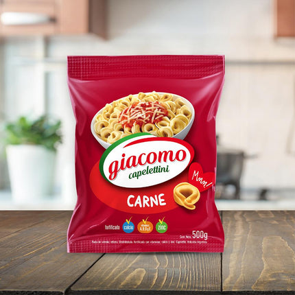 Fideos Giacomo Capelettini sabor Carne, 500 g / 17.63 oz