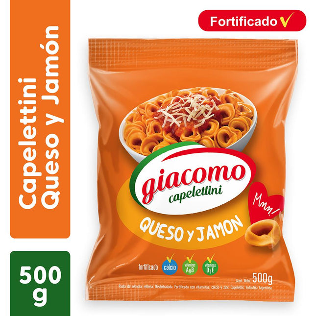 Giacomo Capelettini Ham and Cheese flavor noodles, 500 g / 17.63 oz