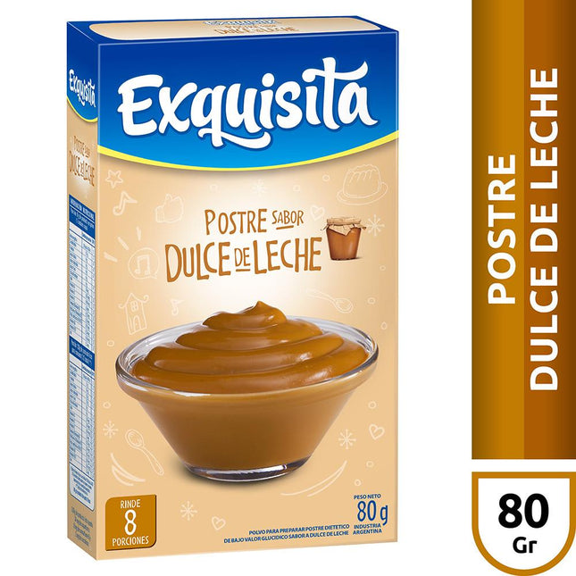 Postre sabor Dulce de leche Exquisita, 80 g / 2,82 oz