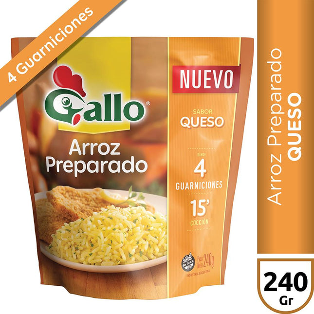 Arroz Preparado sabor Queso Sin TACC Gallo, 240 g / 8,46 oz