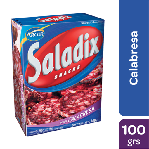 Saladix sabor Calabresa, 100 g / 3,52 oz (Paquete de 3)