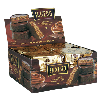Alfajores de chocolate Successo, 600 g / 21,16 oz (Caja de 12 unidades)