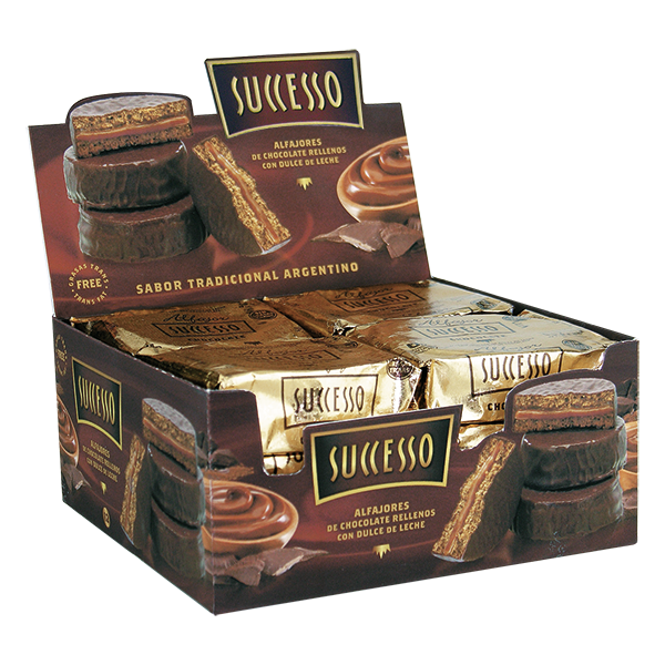 Alfajores de chocolate Successo, 600 g / 21,16 oz (Caja de 12 unidades)