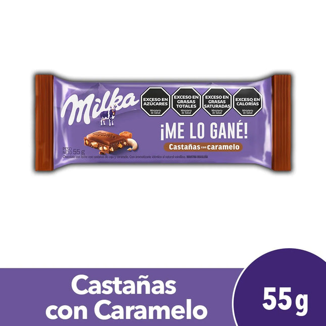 Chocolate con Castañas con Caramelo Milka, 55 g / 1,94 oz (2 unidades)