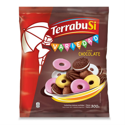 Galletitas Variedad sabor Chocolate Terrabusi, 300 g / 10,58 oz (Pack 3 unidades)