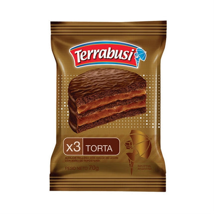 Terrabusi Alfajor Torta Minicake Triple con Dulce de Leche 420 g – Pack x6 – Envío internacional