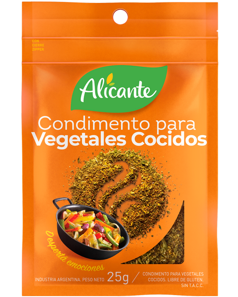 Condimento para Vegetales Cocidos Sin TACC Alicante, 25 g / 0,88 oz