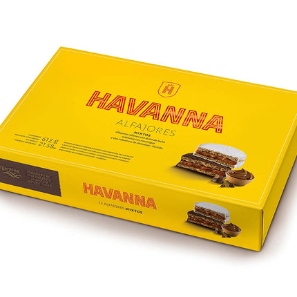 Alfajores Havanna Mixtos con Dulce de Leche – Caja x12 – Envío internacional