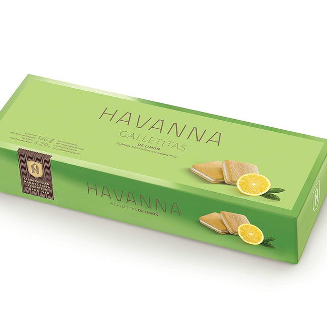 Havanna Galletas de limón - Galletas horneadas suaves rellenas de crema de limón suave