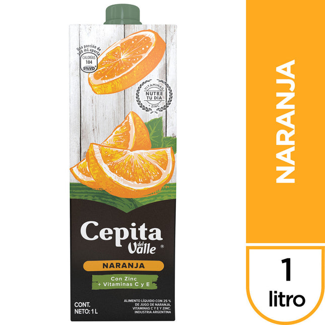 Jugo sabor Naranja Cepita del Valle, 1 L / 35,27 oz
