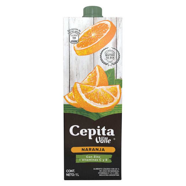 Jugo sabor Naranja Cepita del Valle, 1 L / 35,27 oz