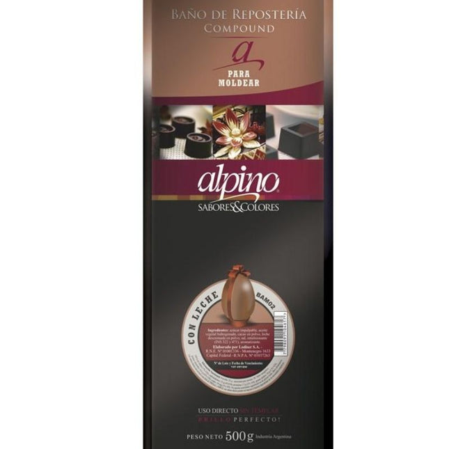 Chocolate con Leche para moldear Alpino, 500 g / 17,63 oz