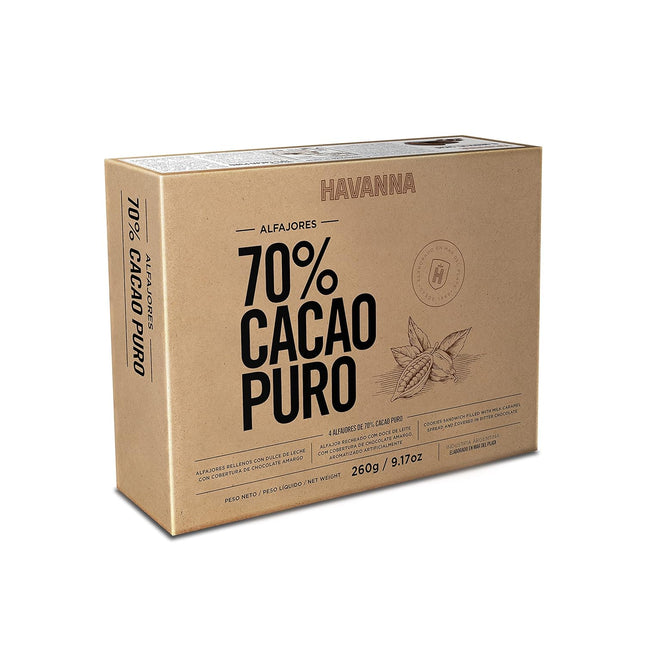 Havanna Alfajor 70% Cacao con Dulce de Leche – Caja x9 – Envío internacional