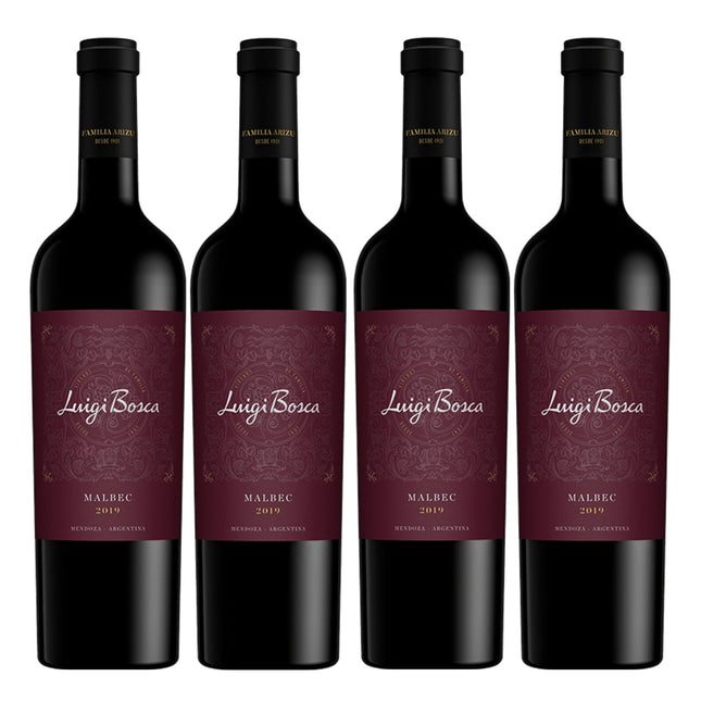 Combo de 4 Vinos Tinto Luigi Bosca Malbec, 750 ml