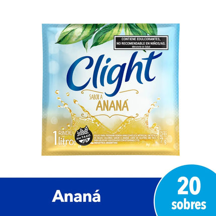Clight Pineapple Flavor Juice TACC Free, 7 g / 0.24 oz (Box of 20 sachets)