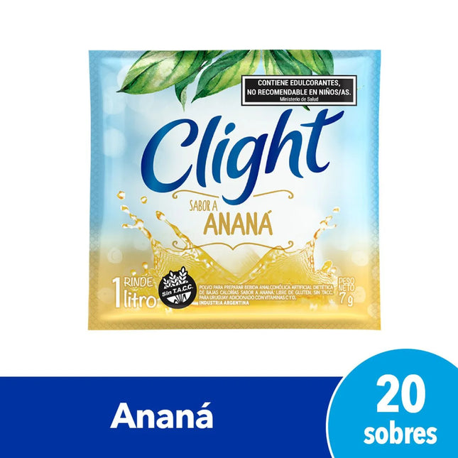 Clight Pineapple Flavor Juice TACC Free, 7 g / 0.24 oz (Box of 20 sachets)