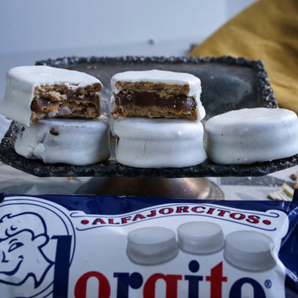 Alfajor Jorgito Mini Blancos con Dulce de Leche, 155 g / 5,46 oz