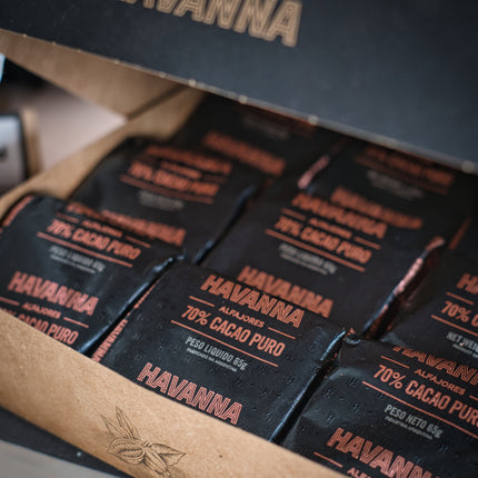 Havanna alfajor 70% chocolate negro cacao con dulce de leche, 585 g (Caja de 9)