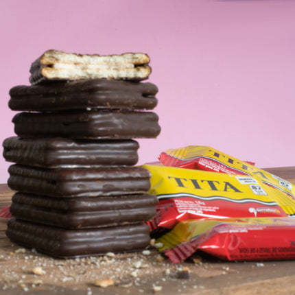 Oblea Tita de chocolate con relleno de crema de limón, 18 g / 0,63 oz (Paquete de 6)