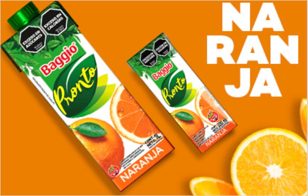 Jugo Baggio Pronto Narnaja With Pulpa, 1 L