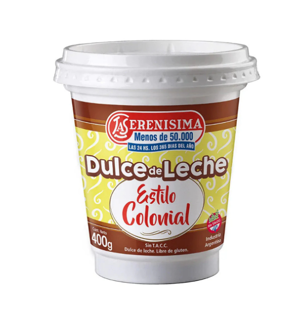 Dulce de Leche Colonial La Serenísima 400 g Sin TACC – Envío internacional