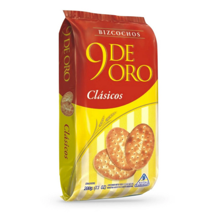 Galletas 9 de Oro Clasicas Tradicionales Pack x3 200 g – Envio internacional