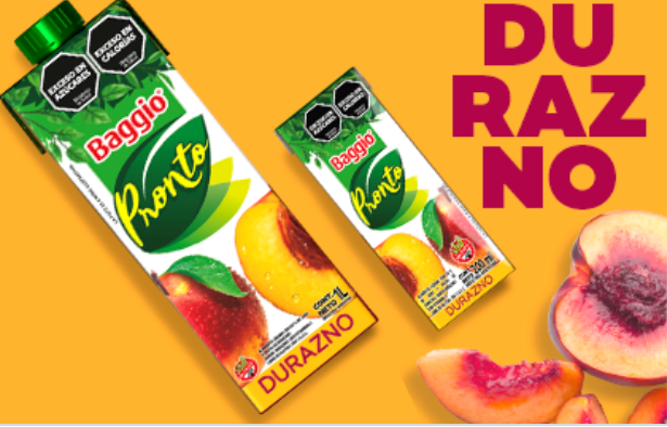 Jugo Baggio Pronto Durazno, 1 L