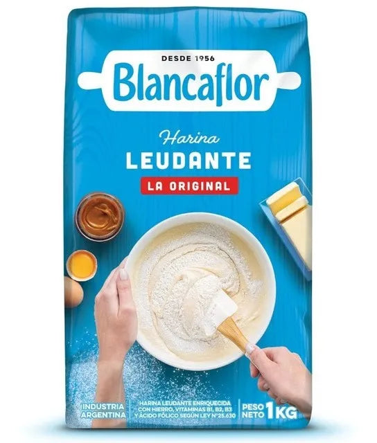 Harina de trigo Blancaflor Leudante con VitaZinc lista para usar, 1 Kg / 2.2 lb