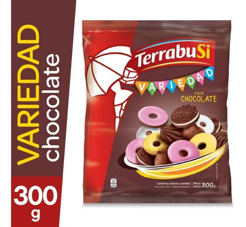 Galletitas Variedad sabor Chocolate Terrabusi, 300 g / 10,58 oz (Pack 3 unidades)