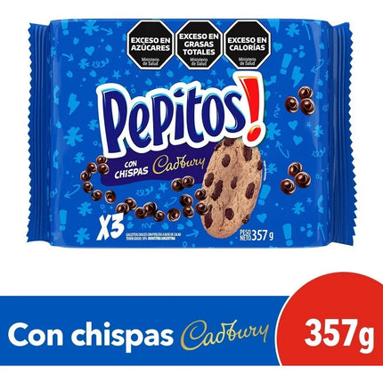 Galletitas Pepitos de Vainilla con chips de Chocolate Pack x3 118 g – Envio internacional