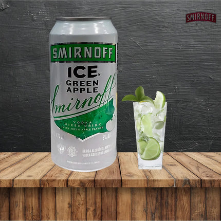 Vodka en Lata Smirnoff Ice Green Apple 473 ml (Pack 6 unidades) (Impuestos incluidos)