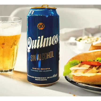 Cerveza Sin Alcohol Quilmes, 473 ml / 99,88 oz (pack de 6)