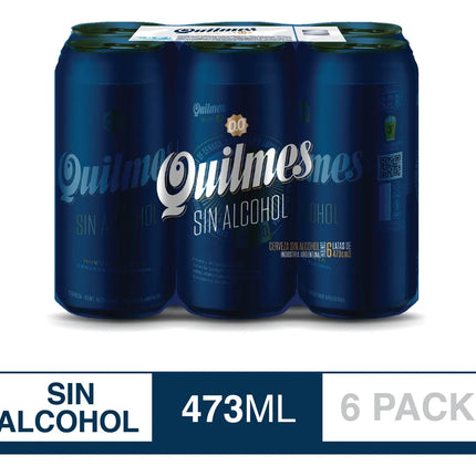 Pack x6 Cerveza Quilmes Sin Alcohol 473 ml – Lager argentina refrescante – Envío internacional