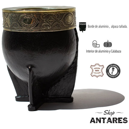 Mate Imperial Premium Calabaza + Bombilla Acero Inoxidable