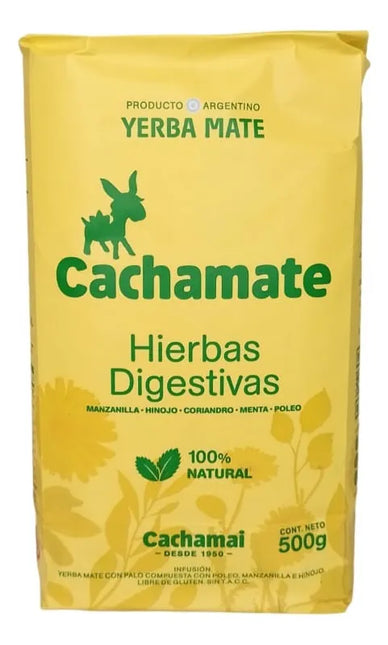 Yerba Cachamate Hierbas Digestivas, 500 g / 17,63 oz (Paquete Amarillo)