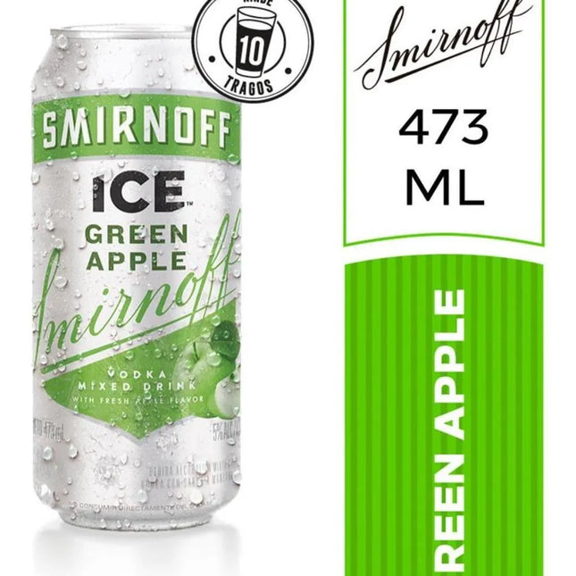 Vodka en Lata Smirnoff Ice Green Apple 473 ml (Pack 6 unidades) (Impuestos incluidos)