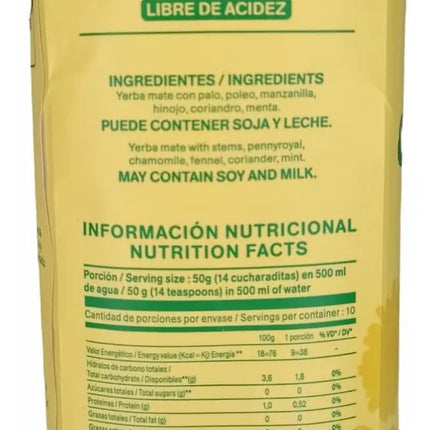 Yerba Cachamate Hierbas Digestivas, 500 g / 17,63 oz (Paquete Amarillo)