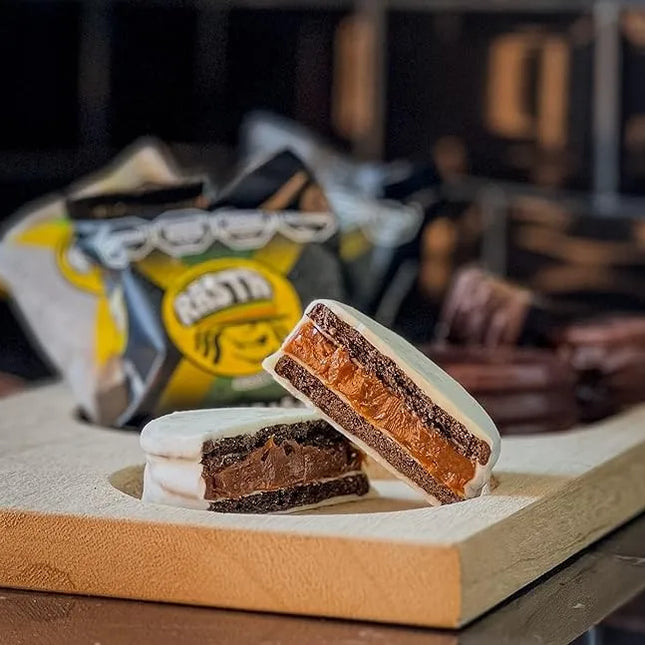 Alfajores de Chocolate Blanco Rasta 70 g (Pack de 6)