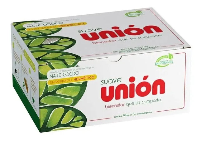 Mate Cocido Unión Suave Sin TACC (Caja de 40 saquitos)