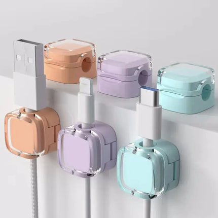 Cables Organizadores Adhesivo Iman Soporte Clips Escritorio (18 unidades)