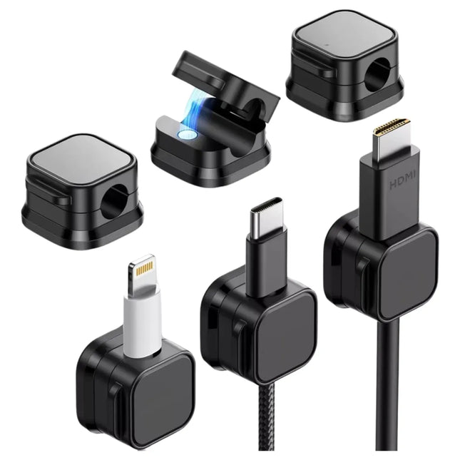 Cables Organizadores Adhesivo Iman Soporte Clips Escritorio (18 unidades)