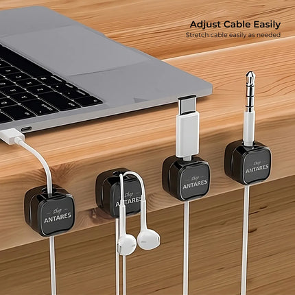 Cables Organizadores Adhesivo Iman Soporte Clips Escritorio (18 unidades)