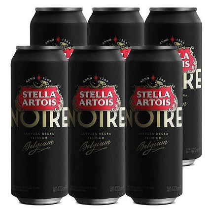 Cerveza negra Premium Stella Artois Noire, 473 cc / 99,88 oz  (Pack de 6)