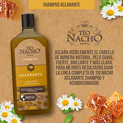 Tío Nacho Shampoo Aclarante 200 ml | Refuerza y Da Brillo Natural